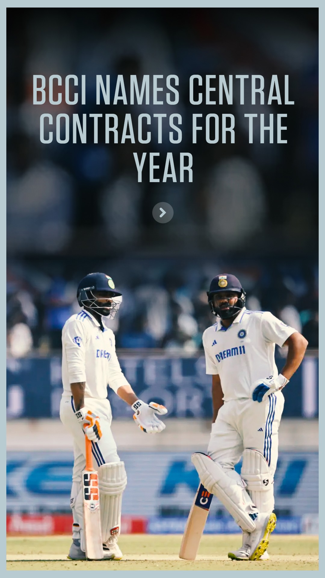 BCCI names central contracts for the year